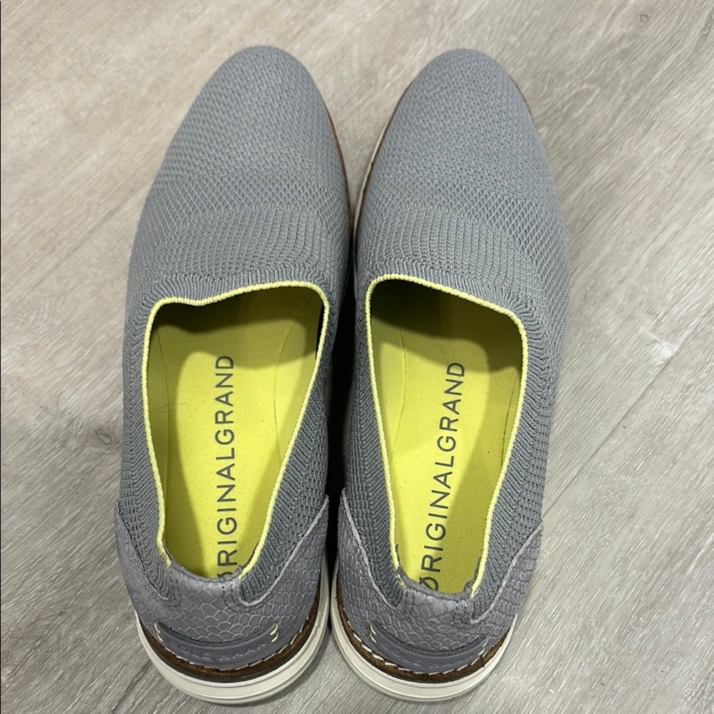 Cole Haan Womens Gray Slip-On Shoes